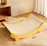Wooden Cat Scratching Recliner